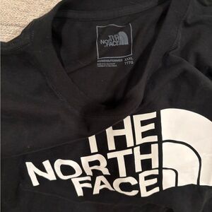 The North Face Black Tee with White Logo